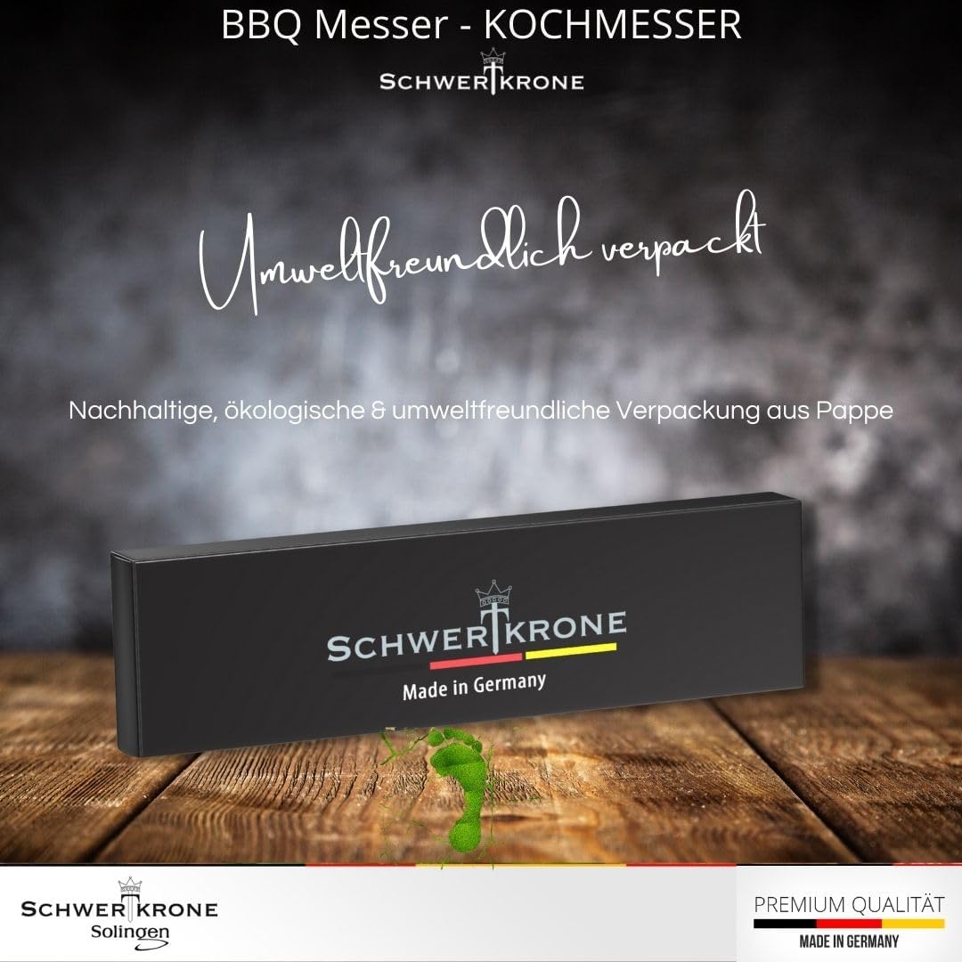 Grillmesser BBQ Messer Chefmesser Made in Solingen - Olivenholz