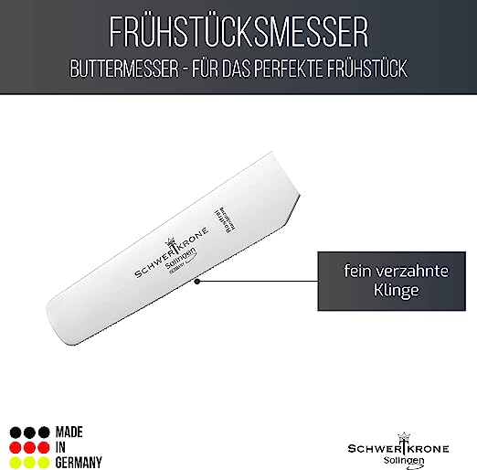 Buttermesser Olivenholz - Frühstückmesser fein gezahnt