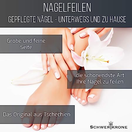 Glasnagelfeile Kristall - Set - 9cm und 14cm doppelseitig