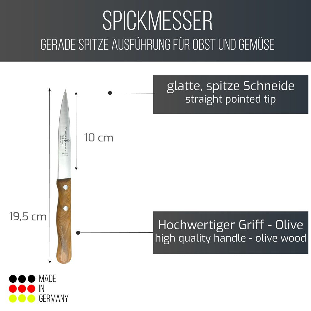 Spickmesser 4" Olivenholz