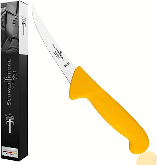 Schwertkrone Ausbeinmesser flexibel Metzgermesser 13 cm - 5'' Solingen - Edelstahl, polierte Klinge, rostfrei