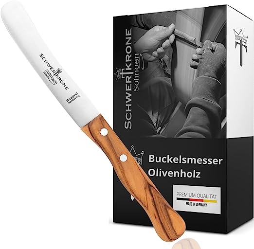 Buckelsmesser Solingen - Buttermesser Olivenholz