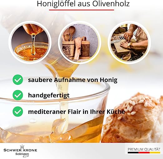 Honiglöffel - Honigheber Olivenholz