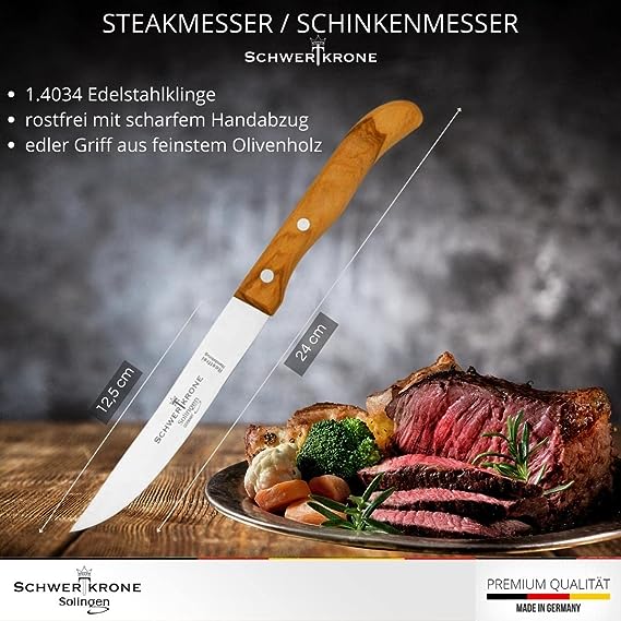 Universalmesser / Steakmesser 5" Olivenholz