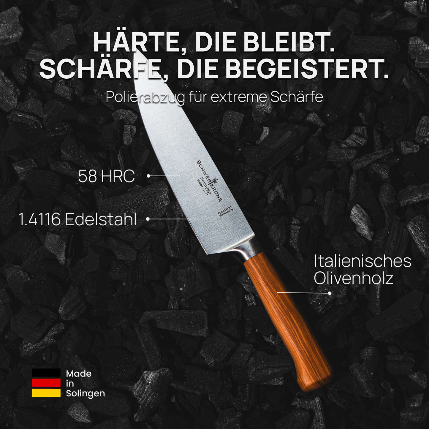 ANTONINO LETO Messerset Olive geschmiedet Solingen