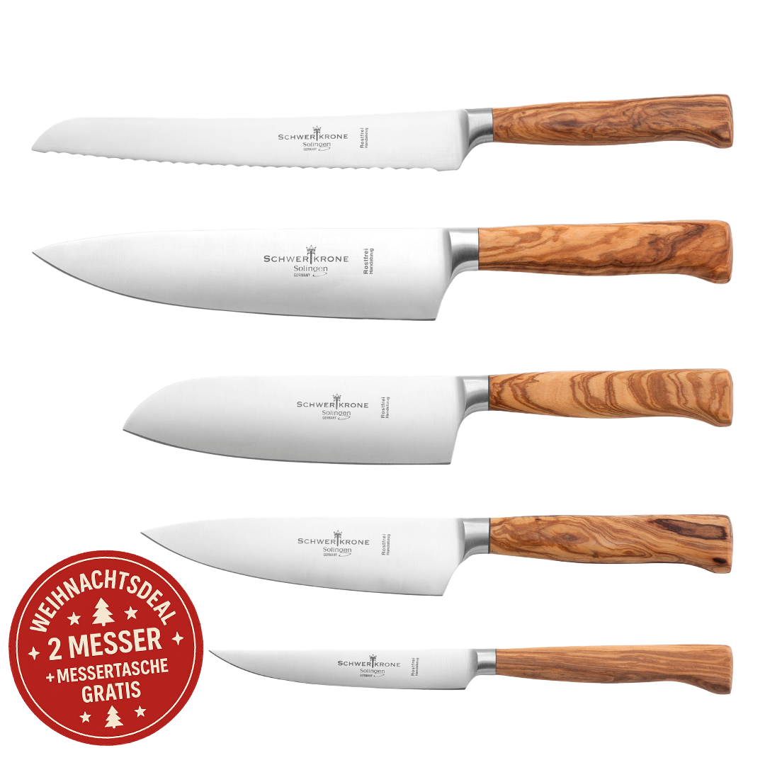 ANTONINO LETO Messerset Olive geschmiedet Solingen