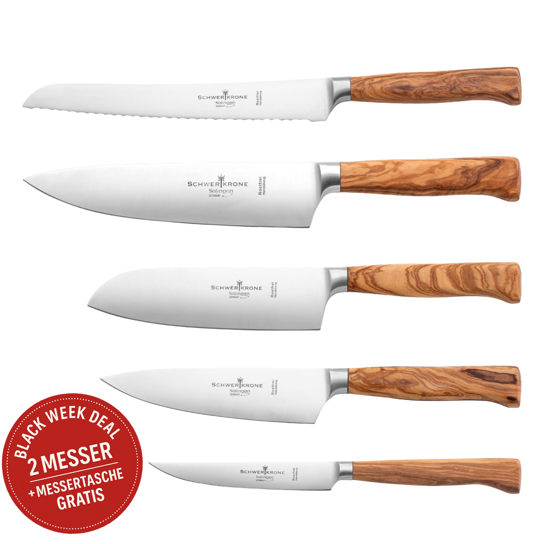 ANTONINO LETO Messerset Olive geschmiedet Solingen