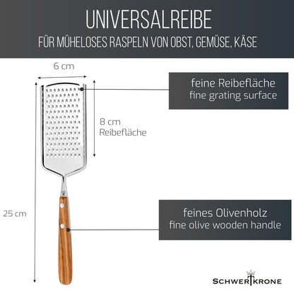Universalreibe fein - Olivenholz
