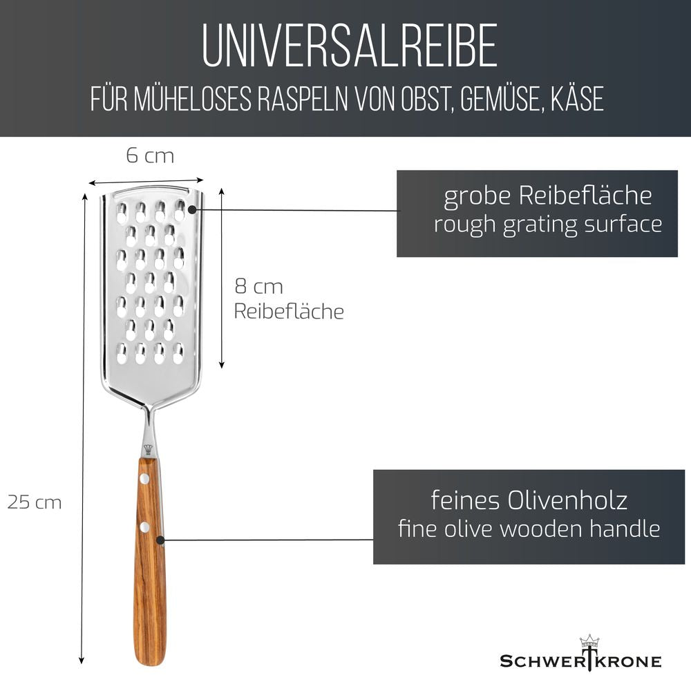 Universalreibe grob - Olivenholz