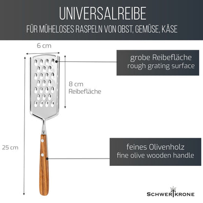 Universalreibe grob - Olivenholz