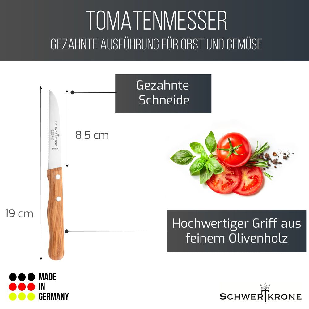 Tomatenmesser Olivenholz Solingen